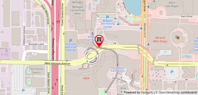 ARIA Resort & Casino on maps