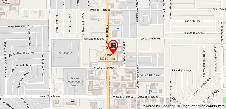 Bản đồ đến Khách sạn OYO Yuma AZ - I-8/US-95