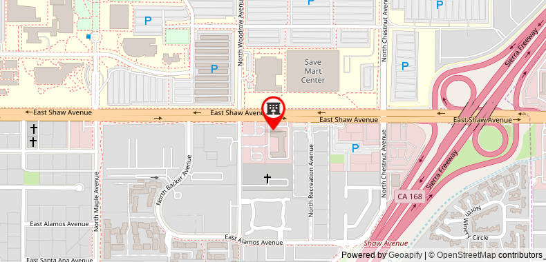 Bản đồ đến University Inn Fresno