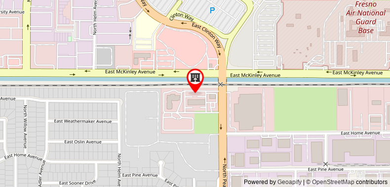 Bản đồ đến Khách sạn Best Western Plus Fresno Airport