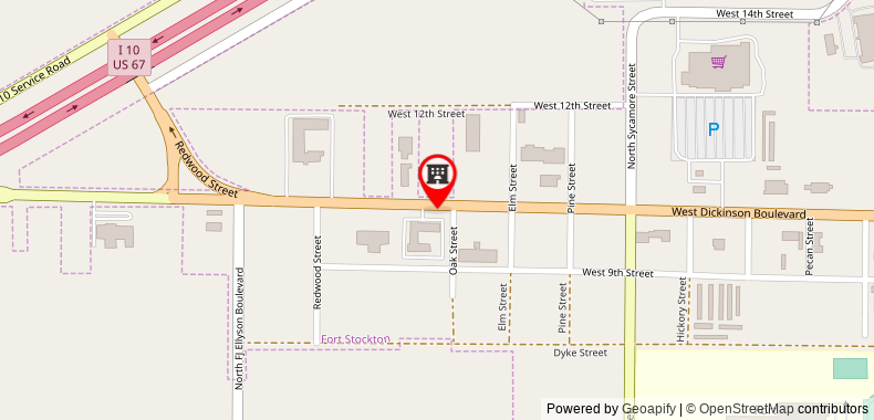 Bản đồ đến Motel 6-Fort Stockton, TX
