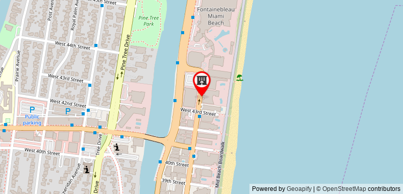 Bản đồ đến Khách sạn Holiday Inn Miami Beach-Oceanfront, an IHG