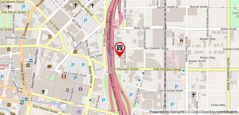 Bản đồ đến Red Roof PLUS+ San Antonio Downtown - Riverwalk