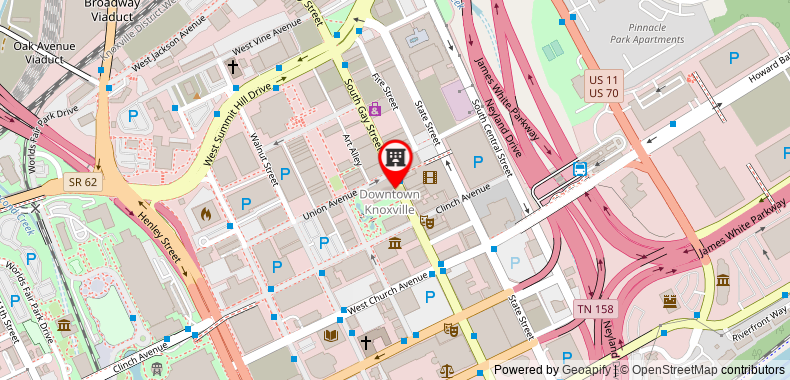 Bản đồ đến Embassy Suites by Hilton Knoxville Downtown