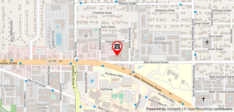 在地图上查看達拉哈西國會大學區智選假日酒店