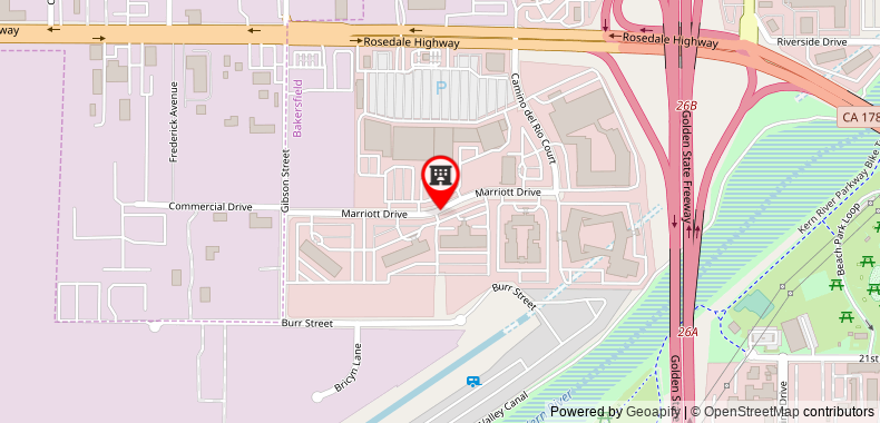 SpringHill Suites Bakersfield on maps