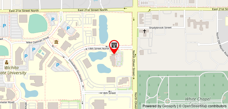 Bản đồ đến Hyatt Place Wichita State University