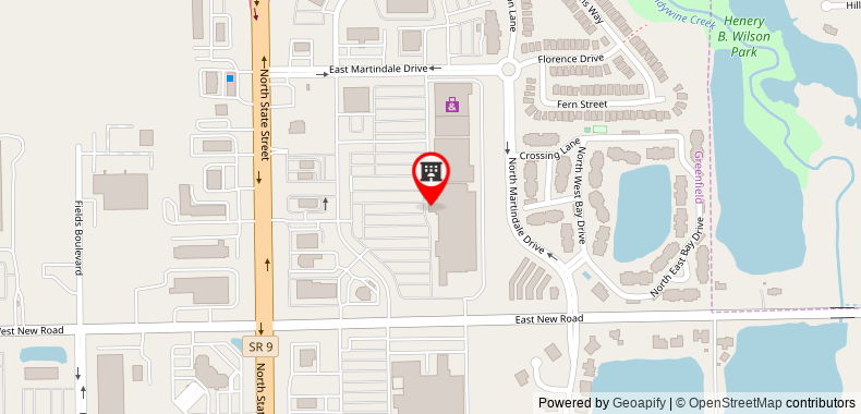 Holiday Inn Express & Suites Greenfield on maps