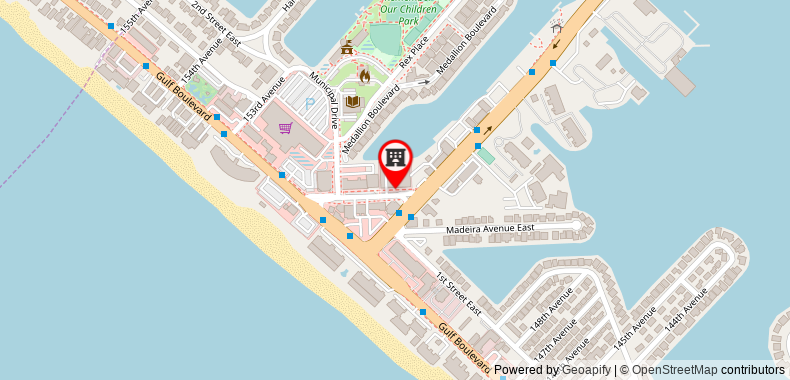 在地图上查看聖彼得堡-馬德拉海灘碼頭坎布里亞酒店