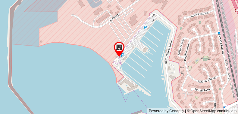 Bản đồ đến Khách sạn Oceanside Marina Suites - A Waterfront