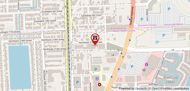 SERENA Hotel Aventura, Tapestry Collection by Hilton on maps