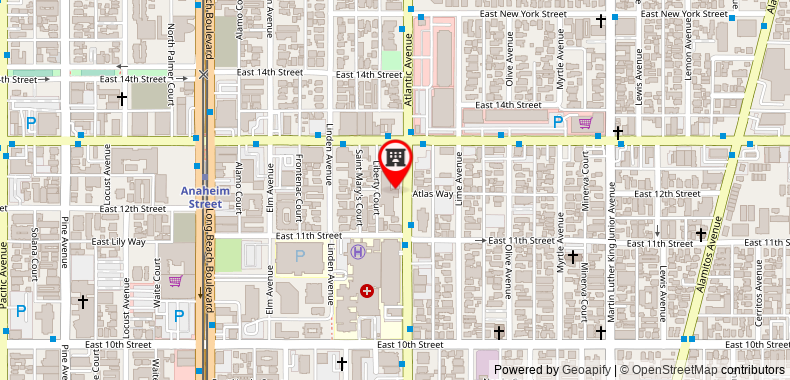 Bản đồ đến Holiday Inn Long Beach-Downtown Area
