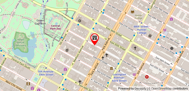 Bản đồ đến Khách sạn Plaza Athenee New York