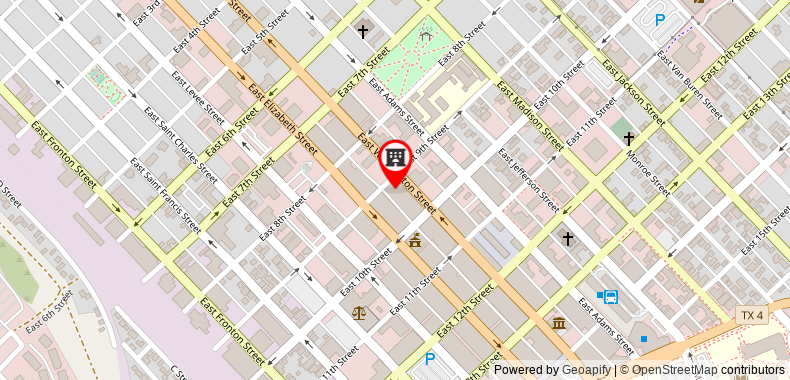 在地图上查看OYO卡梅倫布朗斯維爾I-69東歷史酒店