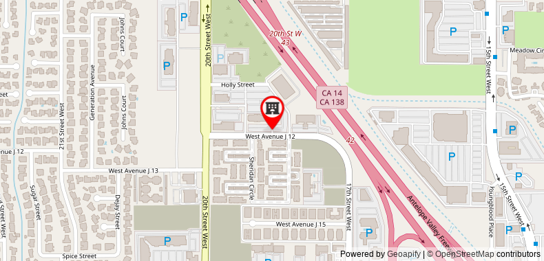 SpringHill Suites Lancaster Palmdale on maps