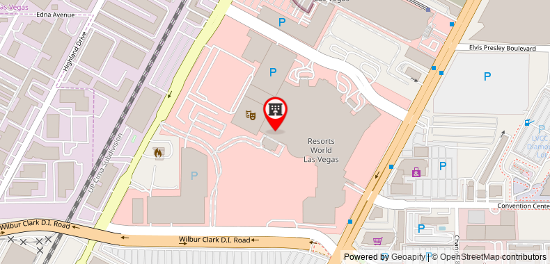 Bản đồ đến Khách sạn Crockfords Las Vegas, LXR s & Resorts at Resorts World