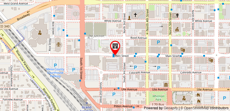 Bản đồ đến SpringHill Suites Grand Junction Downtown/Historic Main Street