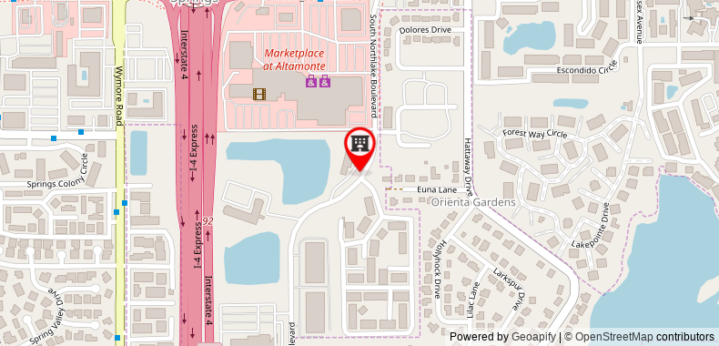Hilton Orlando/Altamonte Springs on maps