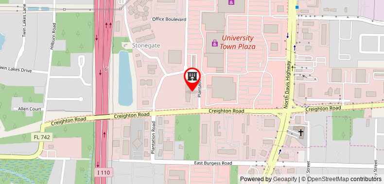 Hampton Inn & Suites Pensacola University Mall on maps