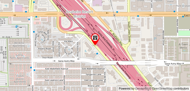 Bản đồ đến Sonesta ES Suites Anaheim Resort Area