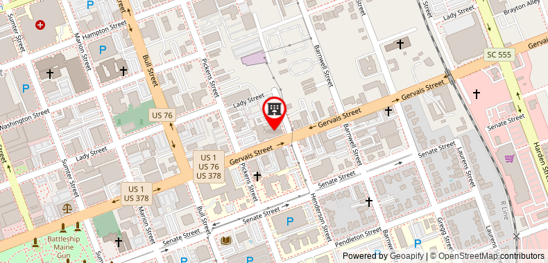 Bản đồ đến Hilton Garden Inn Columbia Downtown