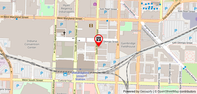 Bản đồ đến Homewood Suites by Hilton Indianapolis-Downtown