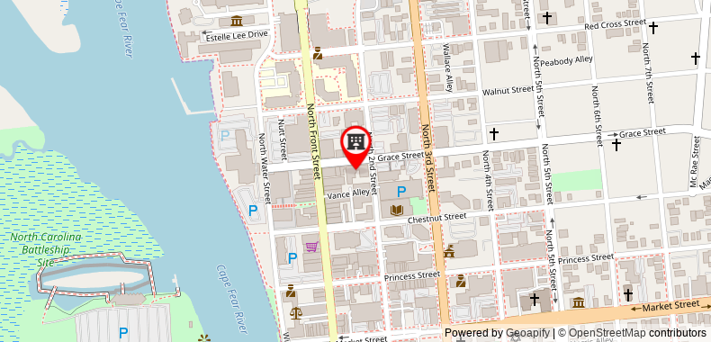 在地图上查看威爾明頓市中心/歷史區萬怡酒店