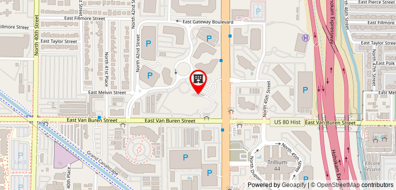 Bản đồ đến DoubleTree Suites by Hilton Phoenix