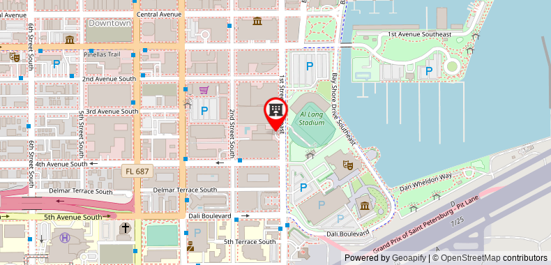 Bản đồ đến Hilton St. Petersburg Bayfront