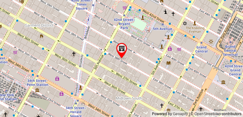 Bản đồ đến Khách sạn Archer New York