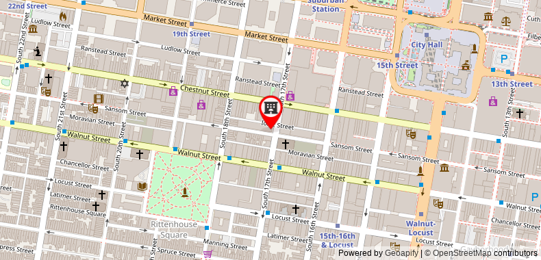Bản đồ đến Sofitel Philadelphia at Rittenhouse Square