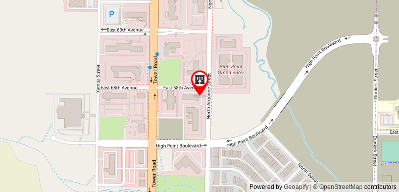 Bản đồ đến Khách sạn Avid s Denver Airport Area