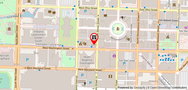 Bản đồ đến Embassy Suites by Hilton Indianapolis Downtown