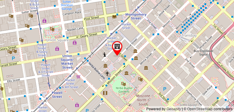 Bản đồ đến Hyatt Regency San Francisco Downtown Soma