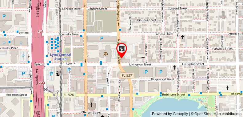 在地图上查看Home2 Suites by Hilton Orlando Downtown