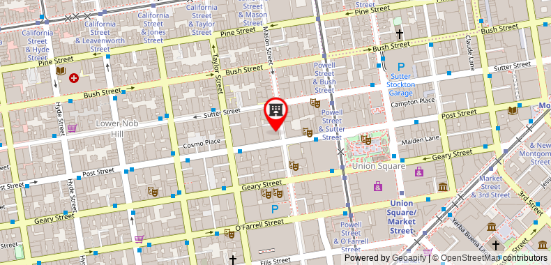 Bản đồ đến JW Marriott San Francisco Union Square