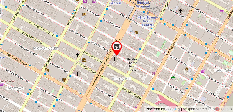 Bản đồ đến Khách sạn The Kitano New York