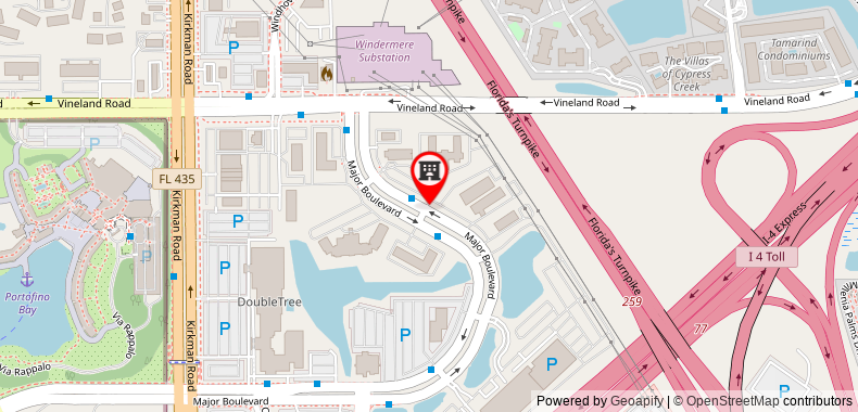 Bản đồ đến Comfort Suites Near Universal Orlando Resort