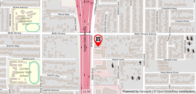 Americas Best Value Inn & Suites Bakersfield Central on maps