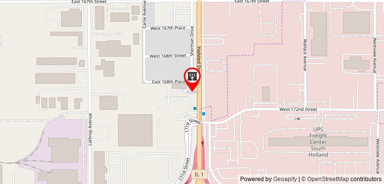 Quality Inn & Suites near I-80 and I-294 on maps