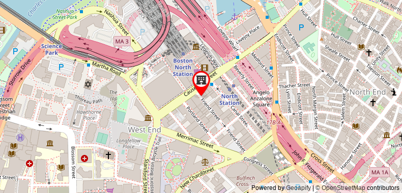 Hotel Indigo Boston Garden on maps