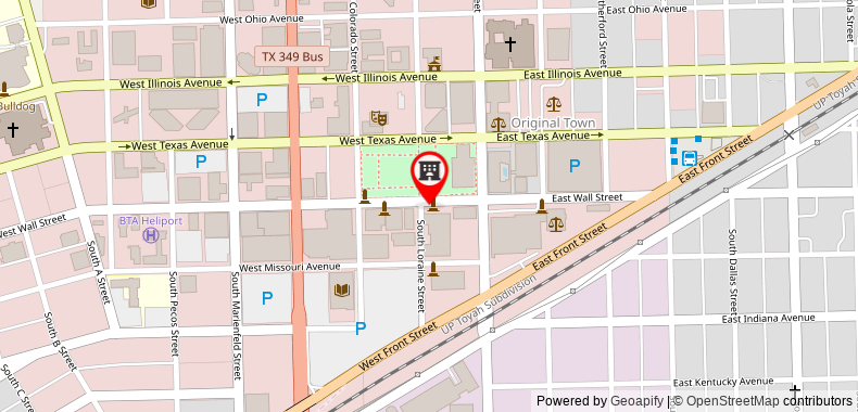 DoubleTree by Hilton Midland Plaza on maps