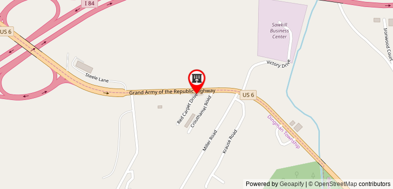 Bản đồ đến Rodeway Inn Milford - I-84