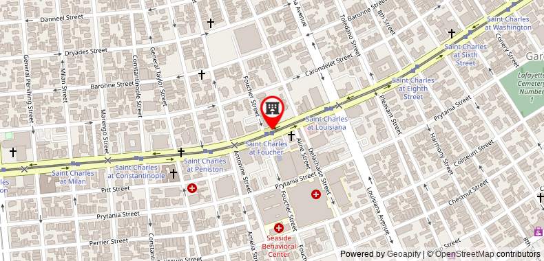 Bản đồ đến Hampton Inn New Orleans-St. Charles Ave./Garden District