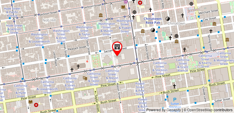 The Fairmont San Francisco Hotel on maps