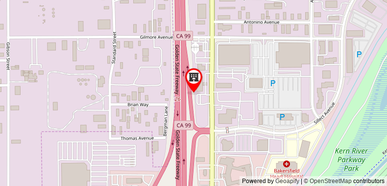 Holiday Inn Express Hotel & Suites Bakersfield Central on maps