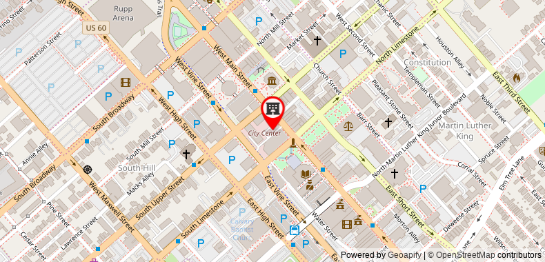 Bản đồ đến Residence Inn by Marriott Lexington City Center