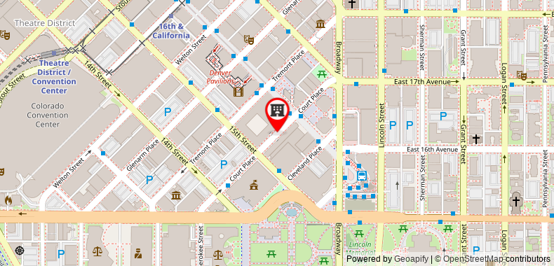 Bản đồ đến Khách sạn Sheraton Denver Downtown