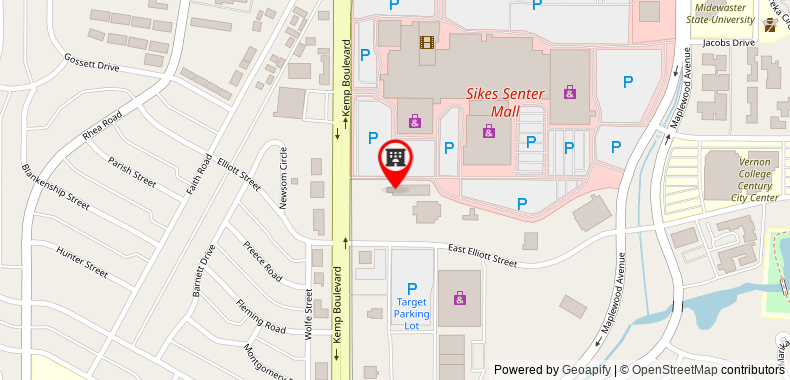 Bản đồ đến Hampton Inn Wichita Falls-Sikes Senter Mall