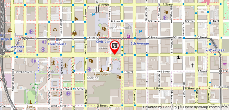 Bản đồ đến Khách sạn THE US GRANT, a Luxury Collection , San Diego
